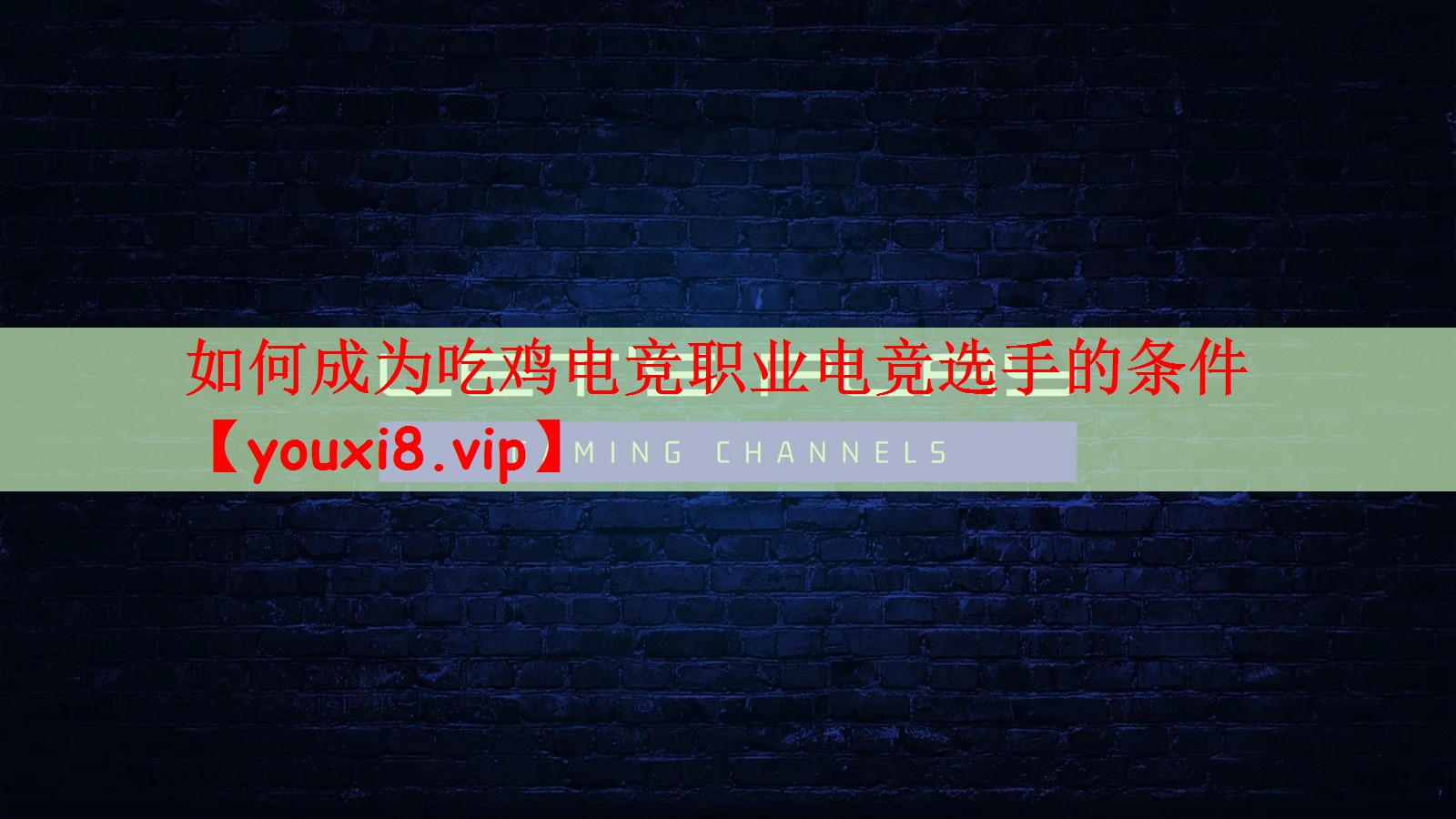 如何成为吃鸡电竞职业电竞选手的条件